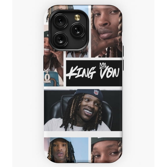 King Von Rapper Fan Collage H1405 Slim Protective Case for iPhone 17 16 15 14 13 12 11 Pro Max