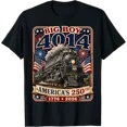 thumbnail image 1 of Big Boy 4014 Train 4th of July Retro US Flag Vintage Apparel T-Shirt, 1 of 2