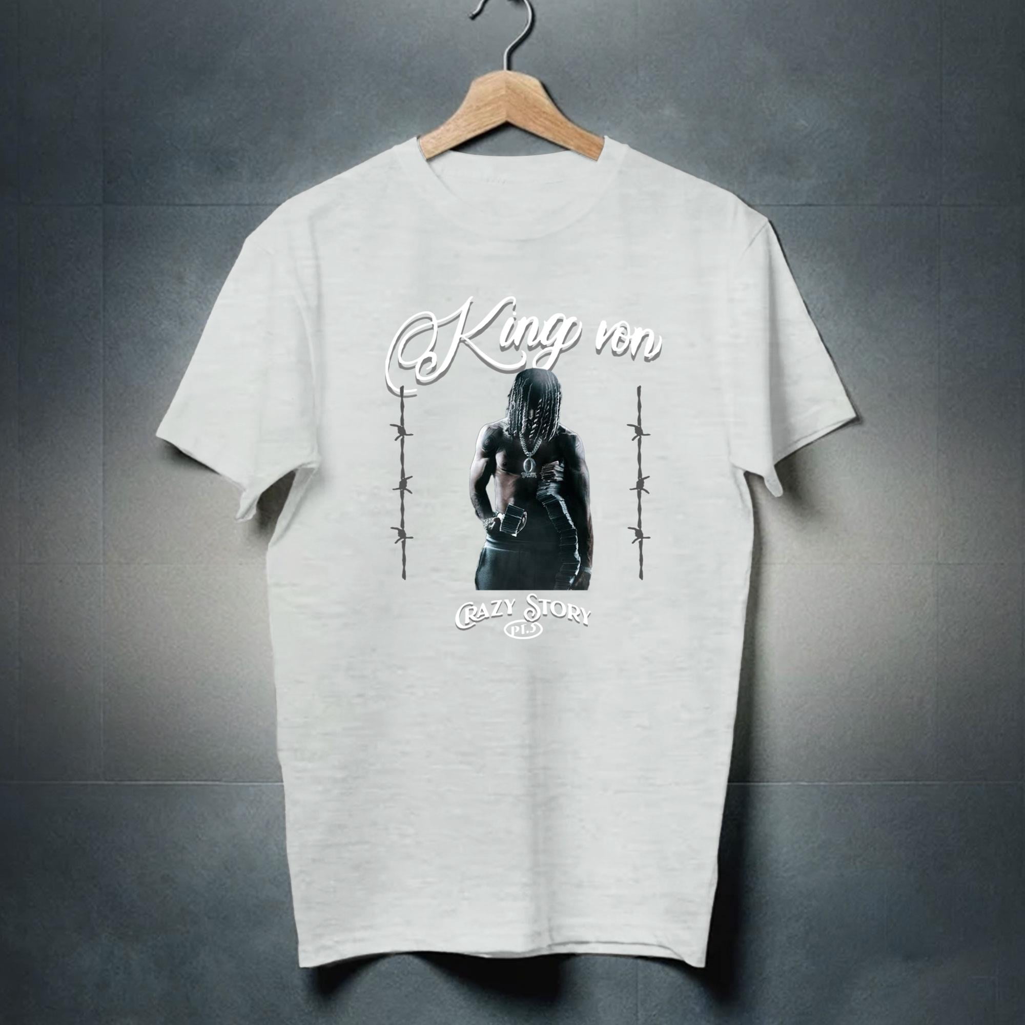 King Von Shirt, Vintage Retro 90s King Von Graphic Shirt, King Von ...