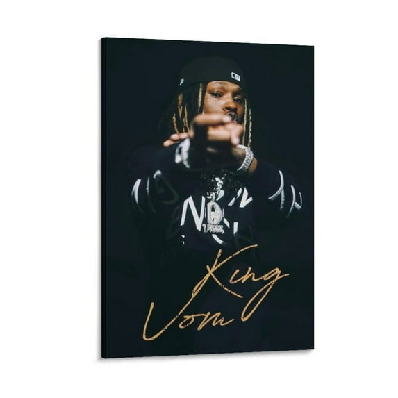 King Von Singer Canvas Posters Artworks Canvas Poster Room Aesthetic Wall Art Prints Home Modern Decor Gifts 24x36inch(60x90cm)