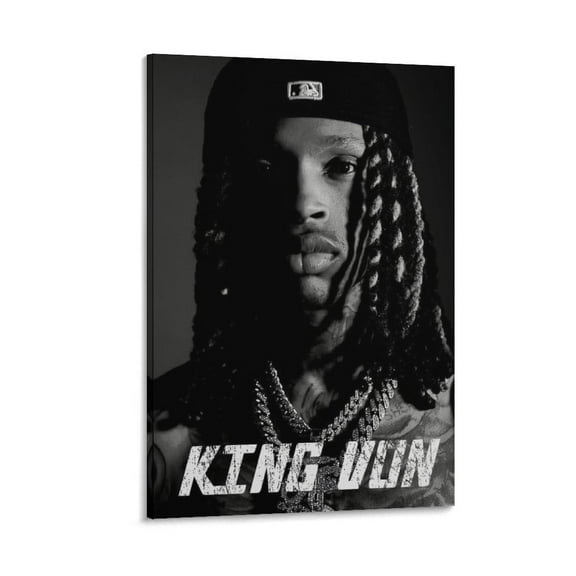 King Von Singer Posters Artworks Canvas Poster Room Aesthetic Wall Art Prints Home Modern Decor Gifts 12x18inch(30x45cm)