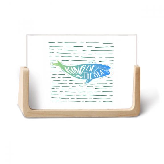 King Whale Sea Animal Art Deco Fashion Photo Wooden Photo Frame Tabletop Display
