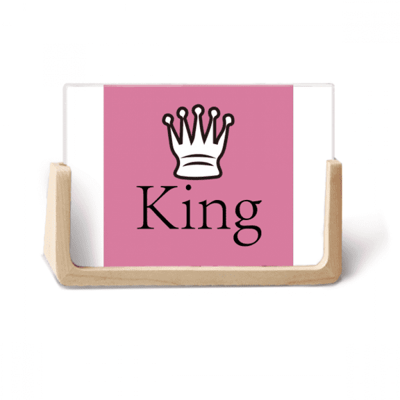 King White Word Chess Game Photo Wooden Photo Frame Tabletop Display