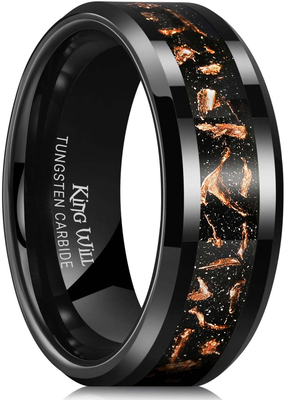 King Will 316L Stainless Steel Spinner Fidget Ring 8mm Wedding Band for ...
