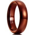 thumbnail image 1 of King Will 6mm Red Wedding Band, Tungsten Rings Basic Domed Wedding Ring for Men Women, High Polished Finish, Durable and Comfort Fit, Size 9, 1 of 7