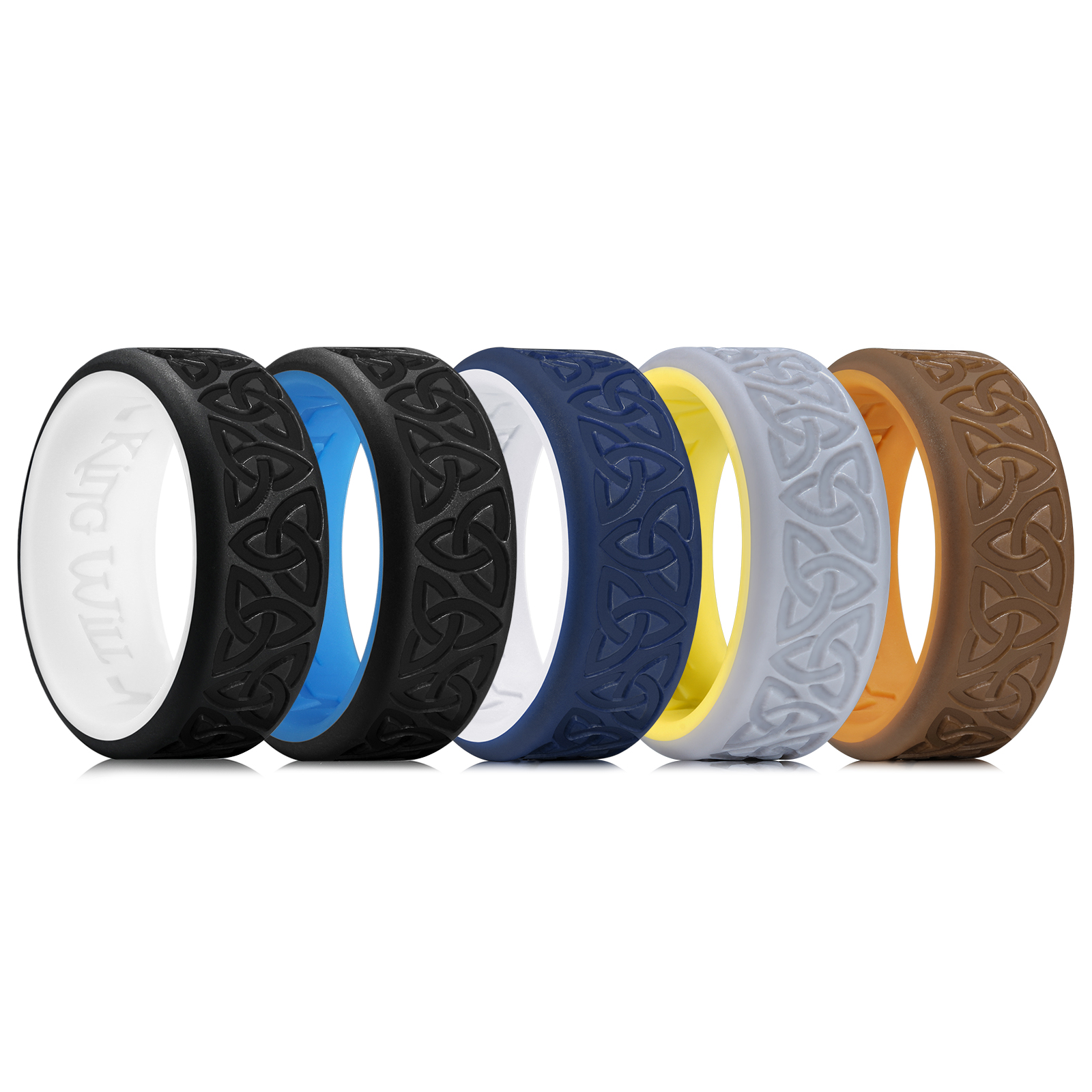 King Will Silicone Wedding Rings For Men, 5 Pack Rubber Wedding Bands King Will Silicone Wedding Rings For Men, 5 Pack R
ubber Wedding Bands