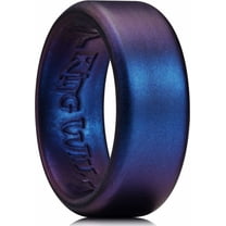 King Will Silicone Wedding Rings For Men, Two-Tone Dark Green Rubber ...