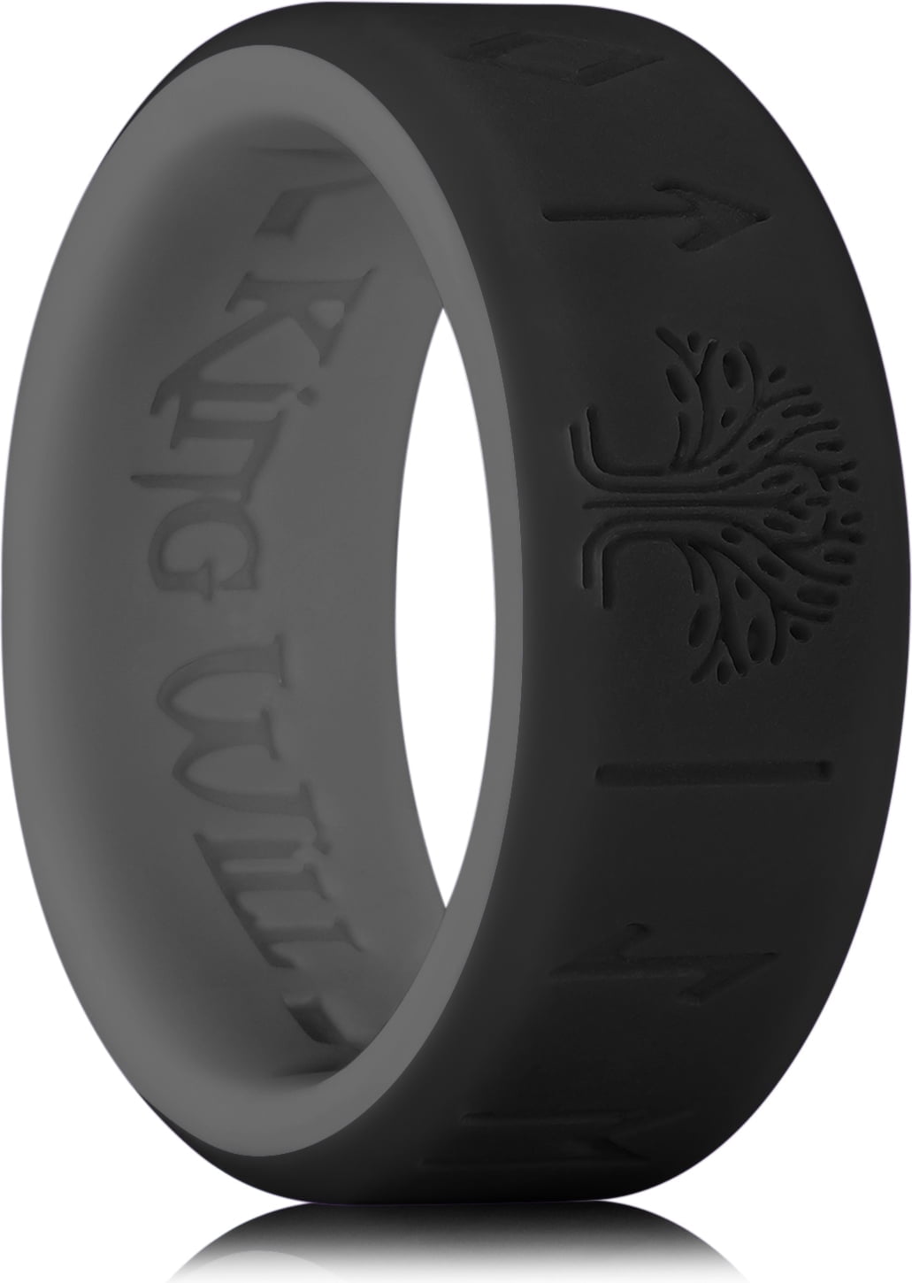 King Will Silicone Wedding Rings For Men Women, 8mm Wide 2.2mm Thick King Will Silicone Wedding Rings For Men Women, 8mm Wide 2.2mm Thick