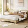 thumbnail image 1 of King Wood Platform Bed Frame with Wood Slat Support, Noise-Free, Easy Assembly, No Box Spring Needed, Underbed Storage Space, Durable Wooden Frame, 1 of 7