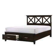 King X Storage Bed With Solid Wood - Style Headpiece And Head Design