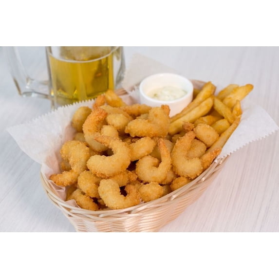 King and Prince Cracker Jack Popcorn Breaded Shrimp, 2.5 Pound - 4 per case.