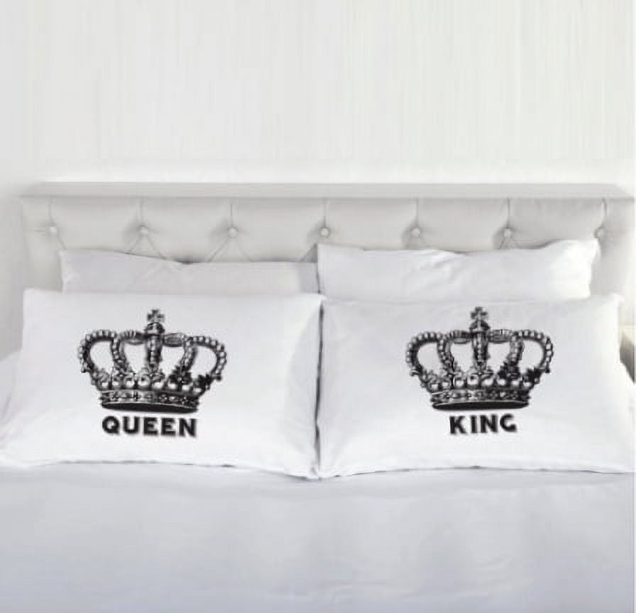 King and queen crown pillow cases cheap