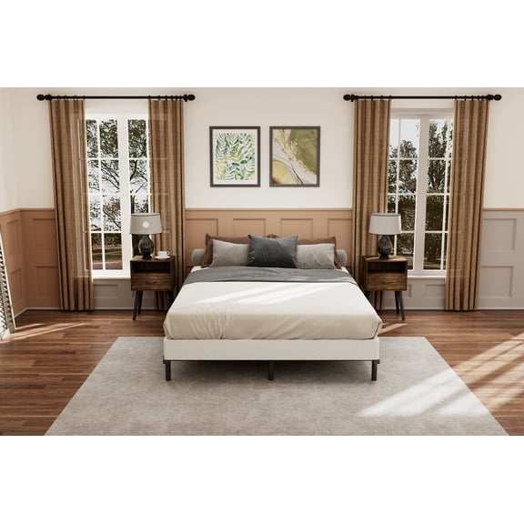 King box spring mattress, 5 inches in height, made of metal, with a removable fabric cover