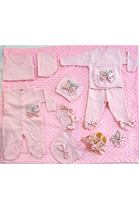 King chickpeas ecru 10-pc sets-new-born-0-to-3-month outfits for babies and newborns, toddlers, and children