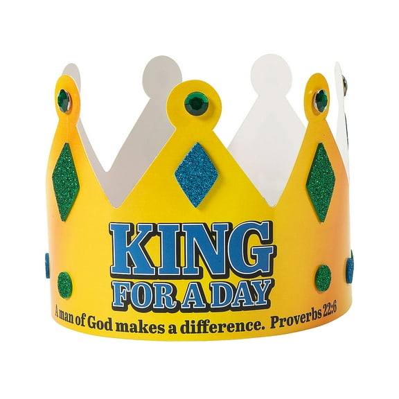 King for a Day Religious Dad Crown Craft Kit Makes 12