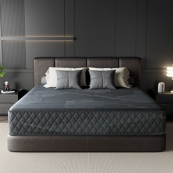 POSMOND King Mattress, 10 inch Cooling Gel Memory Foam, Pocket Spring Hybrid Mattress in a Box, Pressure Relief, CertiPUR-US Certified, 100 Nights Trial