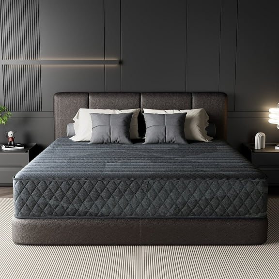 POSMOND King Mattress 10 inch Hybrid Mattress in a Box with Pocket Spring, Firm Feel for Back & Stomach Sleepers,CertiPUR-US Certified