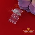 thumbnail image 1 of King of Bling's 0.10CT Real Diamond 925 Sterling White Silver Style Square Womens Ring Size 7, 1 of 10