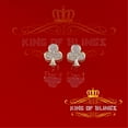 thumbnail image 1 of King of Bling's 0.20ct Diamond 925 Sterling Yellow Silver Women's & Men's Club Suit Earrings, 1 of 13