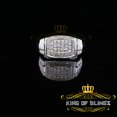 thumbnail image 1 of King of Bling's 0.25ct Real Diamond 925 Sterling White Silver With Fashion Men's Ring Size 10, 1 of 11