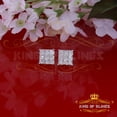 thumbnail image 1 of King of Bling's 0.50ct Diamond 925 Sterling Silver Yellow For Men's / Women's Square Earrings, 1 of 12