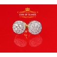 thumbnail image 1 of King of Bling's 10K Real Yellow Gold Real Diamond 0.50CT Men's/Women's Stud Round Earrings, 1 of 11