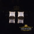 thumbnail image 1 of King of Bling's 10K Yellow Real Gold with Real 0.20ct Diamond Men's/Women's Square Stud earrings, 1 of 10