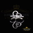 thumbnail image 1 of King of Bling's 925 Sterling White Silver 0.10CT Cubic Zirconia Promise Heart Ring Size 7, 1 of 13
