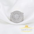 thumbnail image 1 of King of Bling's 925 White Silver Cubic Zirconia 25.00ct Rapper Luxury Big Round Rings Men Size12, 1 of 15