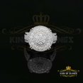thumbnail image 1 of King of Bling's 925 White Silver Round 5.60ct Cubic Zirconia Adjustable Ring SZ From 9 to 11, 1 of 11