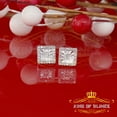 thumbnail image 1 of King of Bling's Aretes Para Hombre 925 White Silver 0.25ct Diamond Women's/ Men's Stud Earrings, 1 of 12