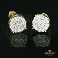 thumbnail image 1 of King of Bling's Aretes Para Hombre 925 Yellow Silver 1.68ct Cubic Zirconia Round Women's Earring, 1 of 10