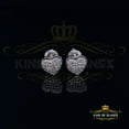 thumbnail image 1 of King of Bling's Aretes Para Hombre Heart 925 White Silver 0.25ct Diamond Men & Women Earrings, 1 of 12