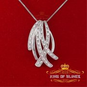 King of Blings Beautiful White 925 Silver Pendant Charming FASHION 0.28ct Cubic Zirconia Stone