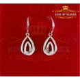 thumbnail image 1 of King of Bling's Hip Hop White 925 Silver Cubic Zirconia Women's & Men's Dangle / Drop Earrings, 1 of 1