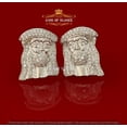 thumbnail image 1 of King of Bling's Hip Hop White 925 Silver Screw Back JESUS 1.44ct Cubic Zirconia White Earrings, 1 of 1