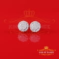 thumbnail image 1 of King of Bling's Men's/Womens 925 Silver Yellow 0.50ct VVS 'D' Moissanite Round Stud Earrings, 1 of 12