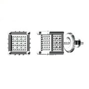 King of Blings Micro Pave 0.05ct Real Diamond 925 White Silver Womens & Mens Square Earrings