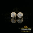thumbnail image 1 of King of Bling's Real 10k Yellow Gold with Real 0.12CT Diamonds Stud Earrings For Women And Men, 1 of 12