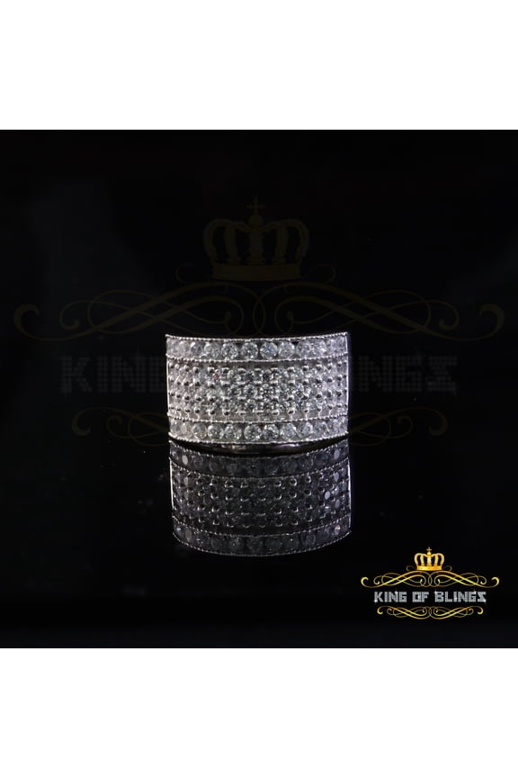 King of Bling's White Cubic Zirconia 2.20ct Hip Hop Rapper Fashion Luxury Rings Men's Size 8