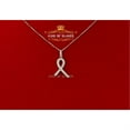 thumbnail image 1 of King of Bling's White Ribbon Shape Pendant 925 Sterling Silver with 0.26ct Cubic Zirconia stone, 1 of 1
