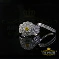 thumbnail image 1 of King of Bling's White Silver 7.50ct CZ Flower 7 stone Double Halo Bridal Women's Ring Size 7, 1 of 12
