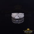 thumbnail image 1 of King of Bling's White Sterling Silver Square Cubic Zirconia 1.11ct Womens Fashion Ring Size 7, 1 of 12