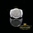 thumbnail image 1 of King of Blings 925 Sterling Silver 0.50 CT Real Diamond Men's White Luxury Round Ring Size 9, 1 of 12