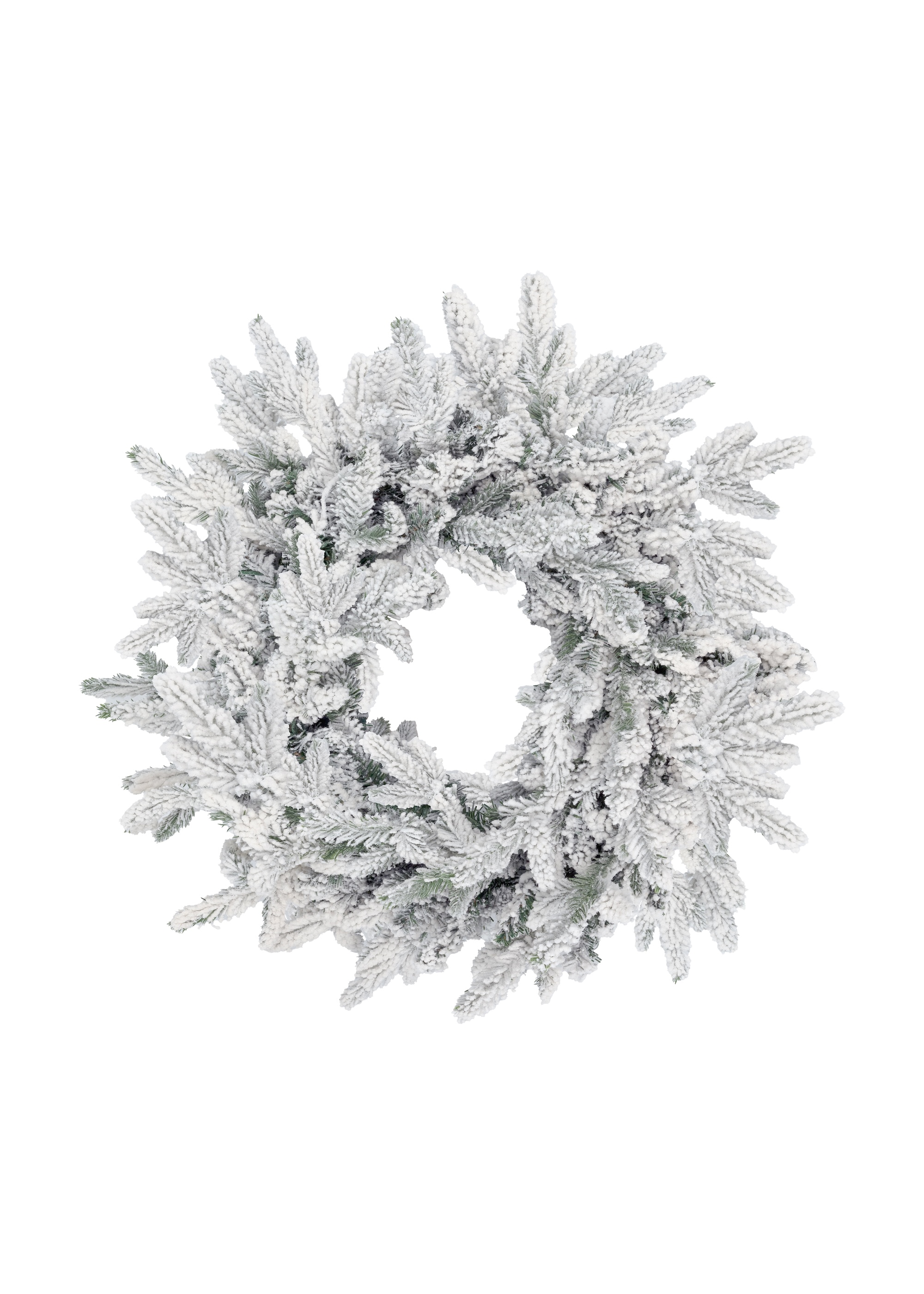 King Of Christmas 24" Artificial Flocked Christmas Wreath Unlit, Queen