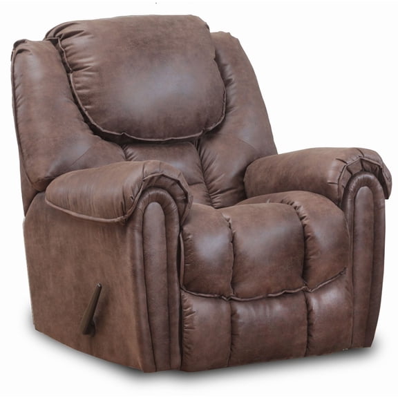 King of Comfort Fallon Rocker Recliner, 350 Lbs Weight Capacity, 72" Extended Length,  Pad-over Chaise, Suggested User Height 5'6" to 6'2"