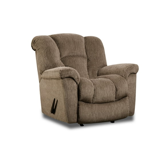 King of Comfort Quincy Rocker Recliner . Ext. Lgth 72". Wt. Capacity 350 Lbs. Seat Width 22". Suggested User Hieght 5' 6" to 6' 2 "