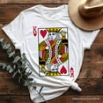 thumbnail image 1 of King of Hearts Card T-Shirt, Classic Retro Love Valentine Tee, 1 of 5
