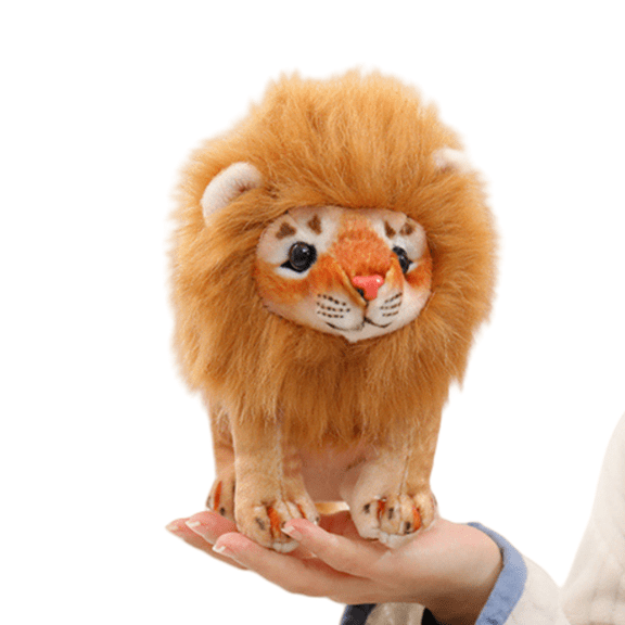 King of Jungle Animals Lion Plush Toy -8 ''/11 ''/13.8 '' Lion Stuffed Animal Doll, Realistic Plush Animal Children's Toy Celebration Gift
