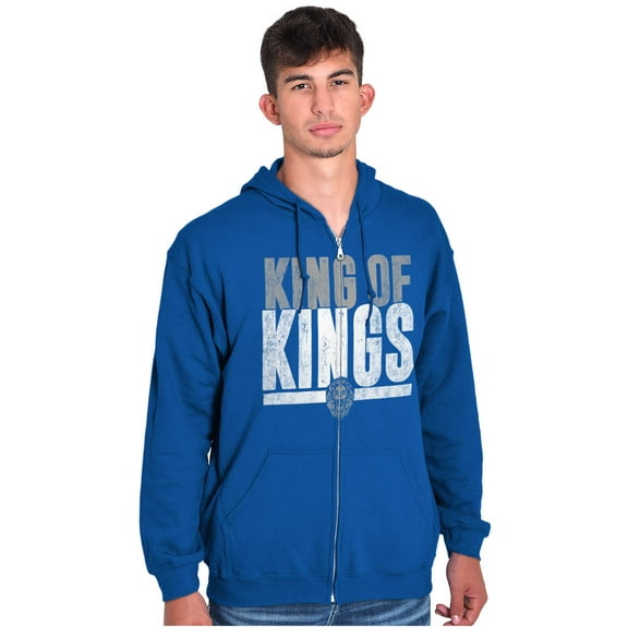 King of Kings Jesus Christ Believer Unisex Plus Size Zip Hoodie Brisco Brands 5X